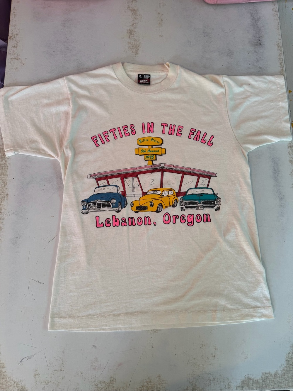 Fifties In The Fall Lebanon Oregon Graphic Tee - White